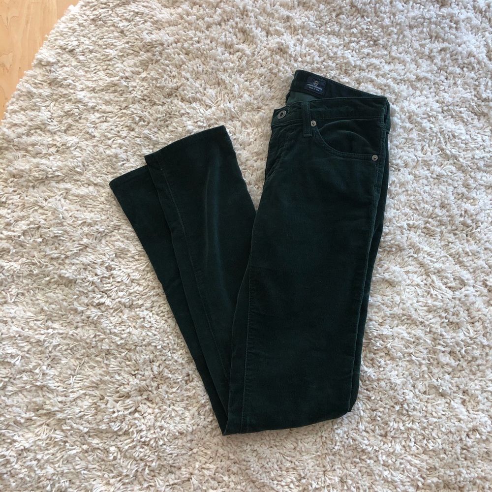 AG The Stevie Slim Straight Cords Green 27R